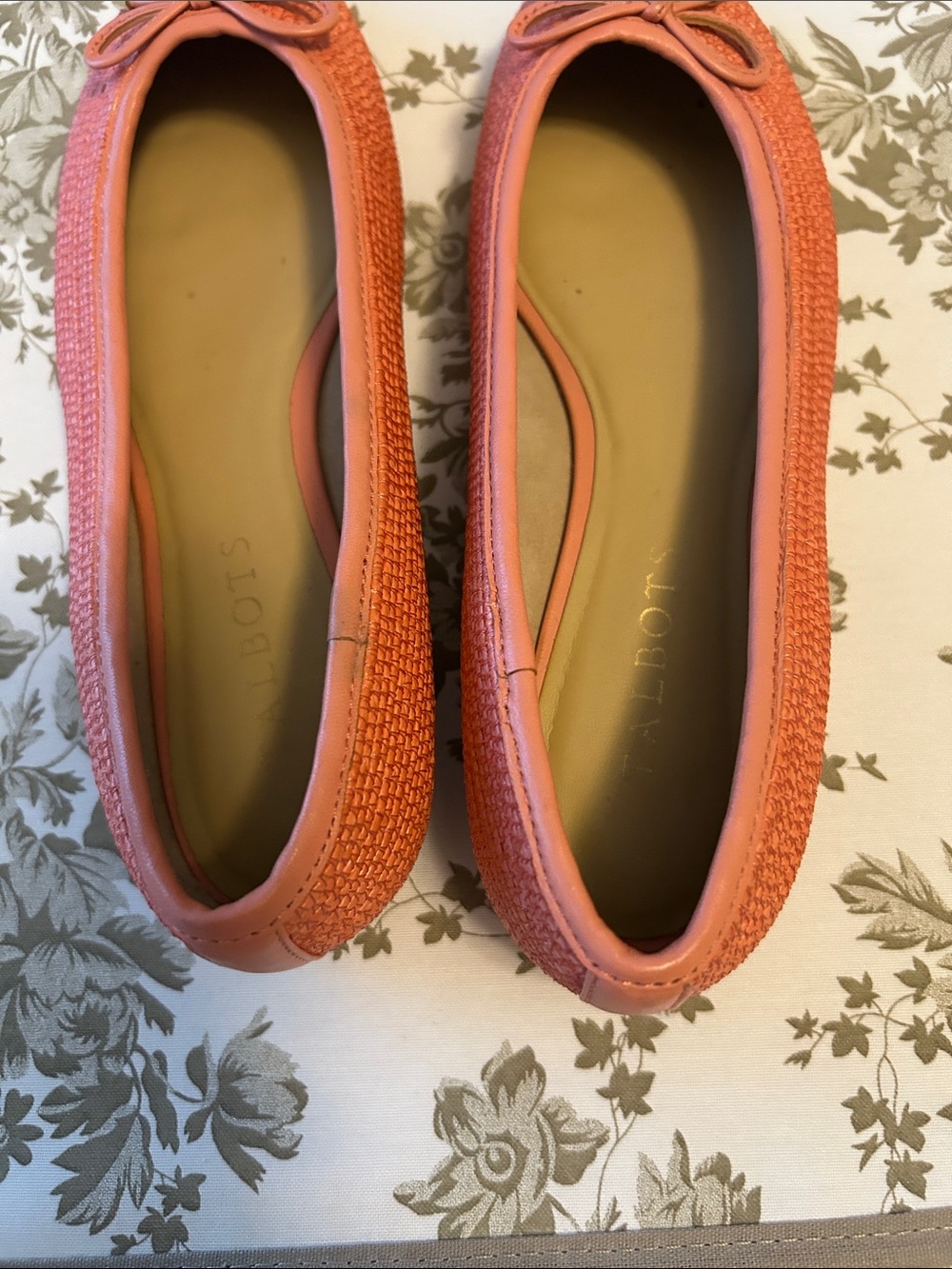 Talbots Coral Pink Woven Ballet Flats - Picture 4 of 6